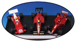 SCALEXTRIC set with 3 F1 Ferrari